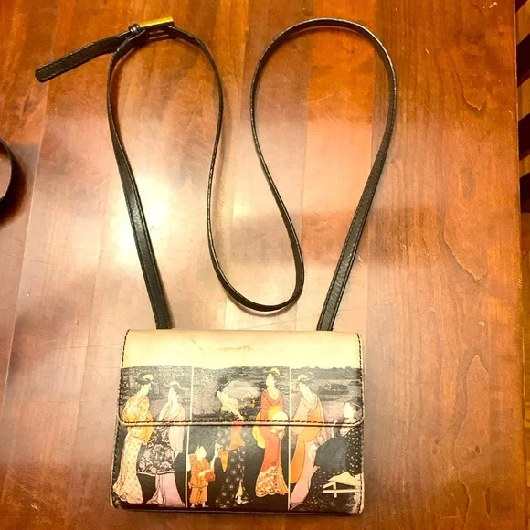 COPY - Vintage Jeon Los Angeles leather artistic wallet/crossbody purse - Picture 1 of 8